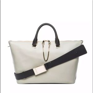 CHLOE Two-Tone Calfskin BAYLEE Satchel Bag
